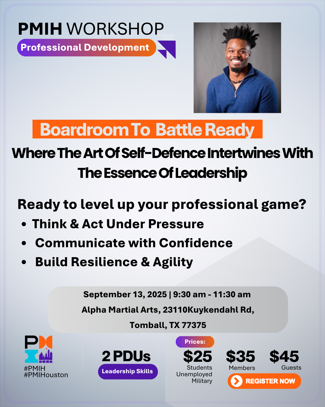 Boardroom to Battle ready Sep 13