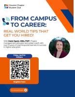 PMI Houston Student Venue: From Campus to Career: Real World Tips that Get You Hired - Virtual